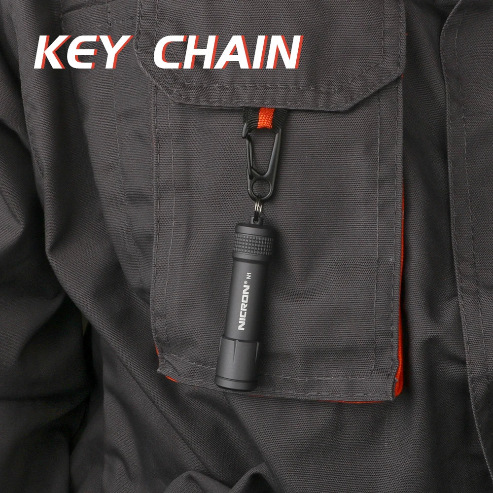 NICRON Micro Mini Flashlight Outdoor 100LM 24M 1xAAA — product photo 3 of 6