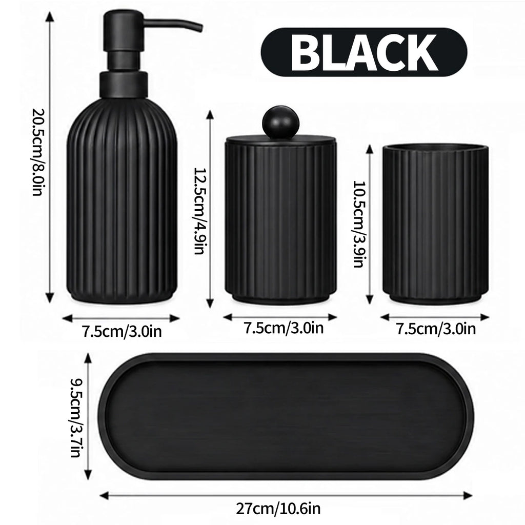 Elegant Black Bathroom Set — product photo 3 of 6