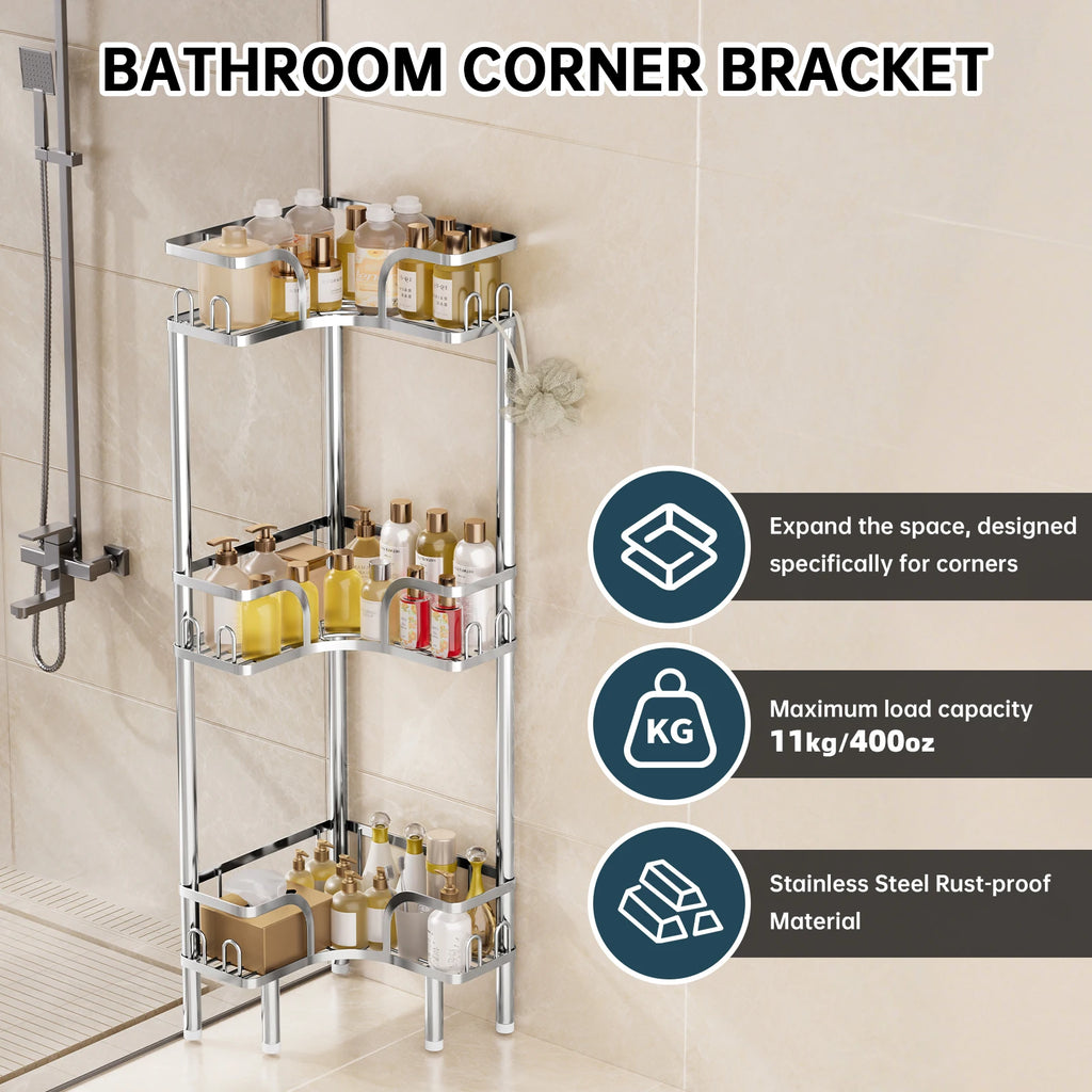 1Pc Stainless Steel Storage Rack for Shower Room — product photo 2 of 6