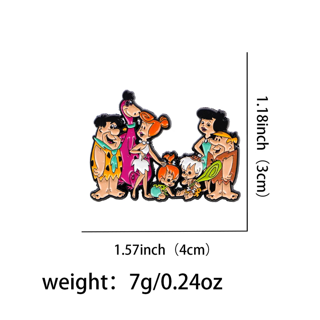 Cartoon Family Enamel Pin Funny Brooches Badges Lapel — product photo 2 of 6