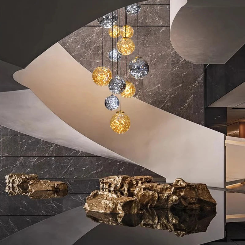 Modern Spiral Chandelier Indoor Light Living Room Villa — product photo 5 of 6