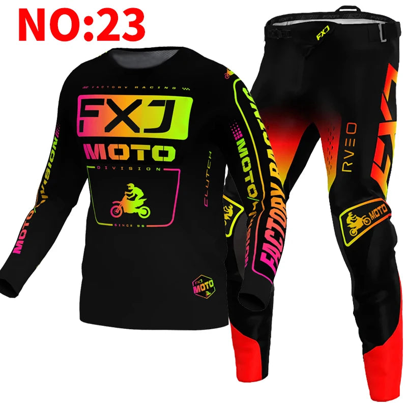 NEW 2026 FXJ blue enduro motocross gear set — product photo 5 of 5