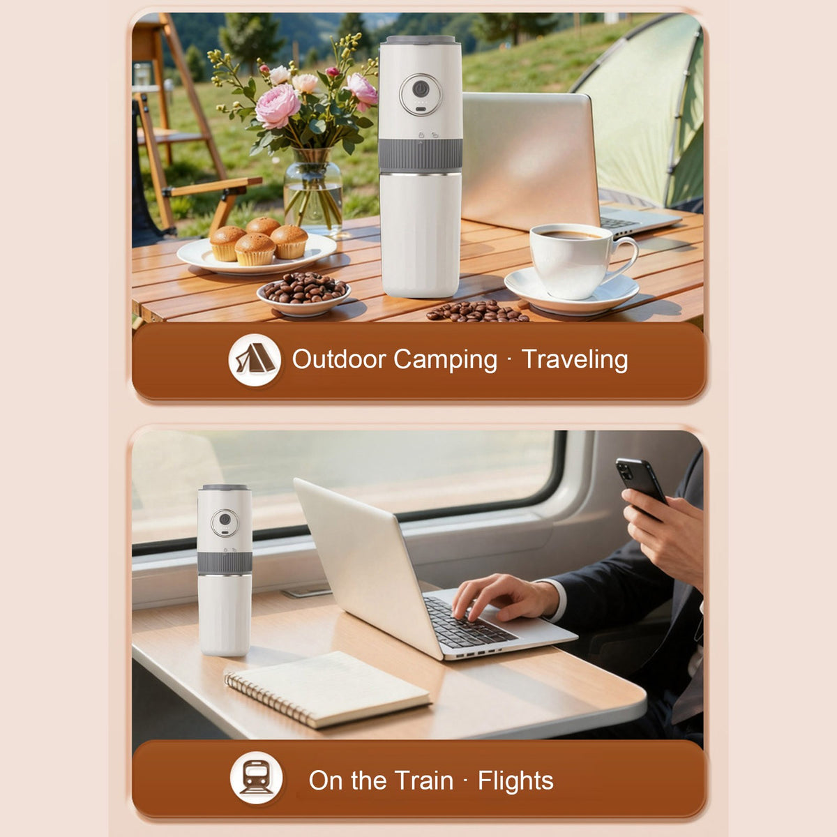 Portable Coffee Maker With Stainless Steel Cup For — product photo 2 of 12