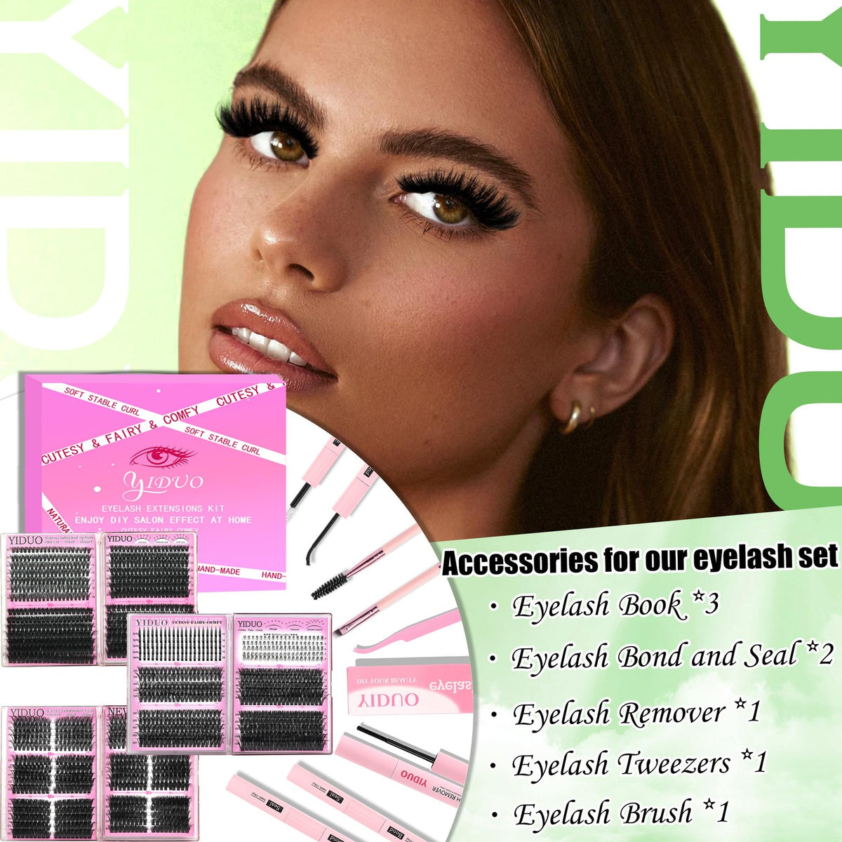 YIDUO 6 Box Mix Lashes Clusters Kit Gift — product photo 9 of 9