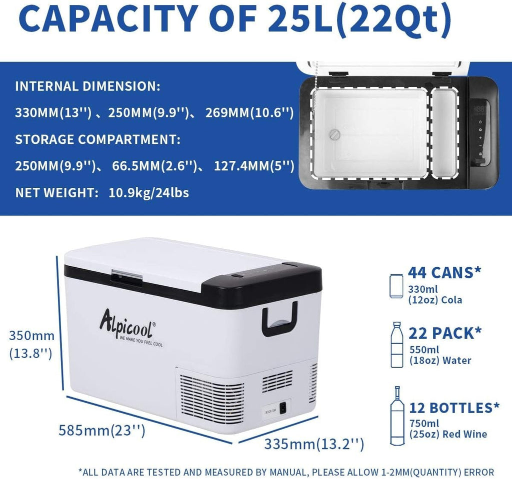 K25 25L Compressor Car Fridge Freezer — product photo 2 of 6