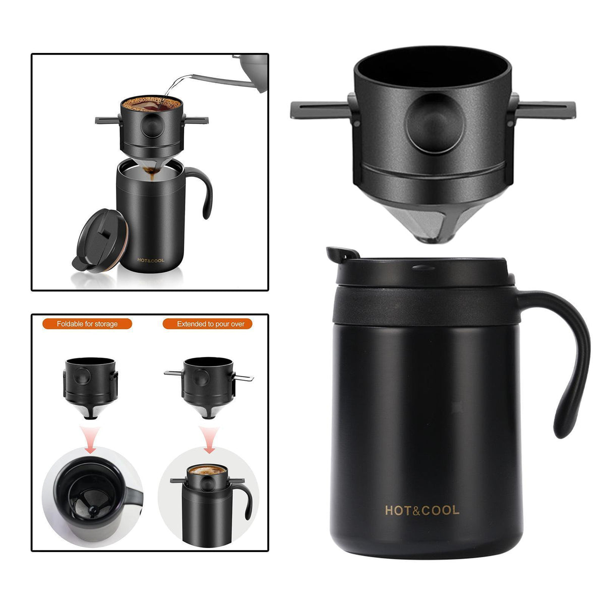 Portable Coffee Maker Set Handheld Coffee Cup for — product photo 6 of 6