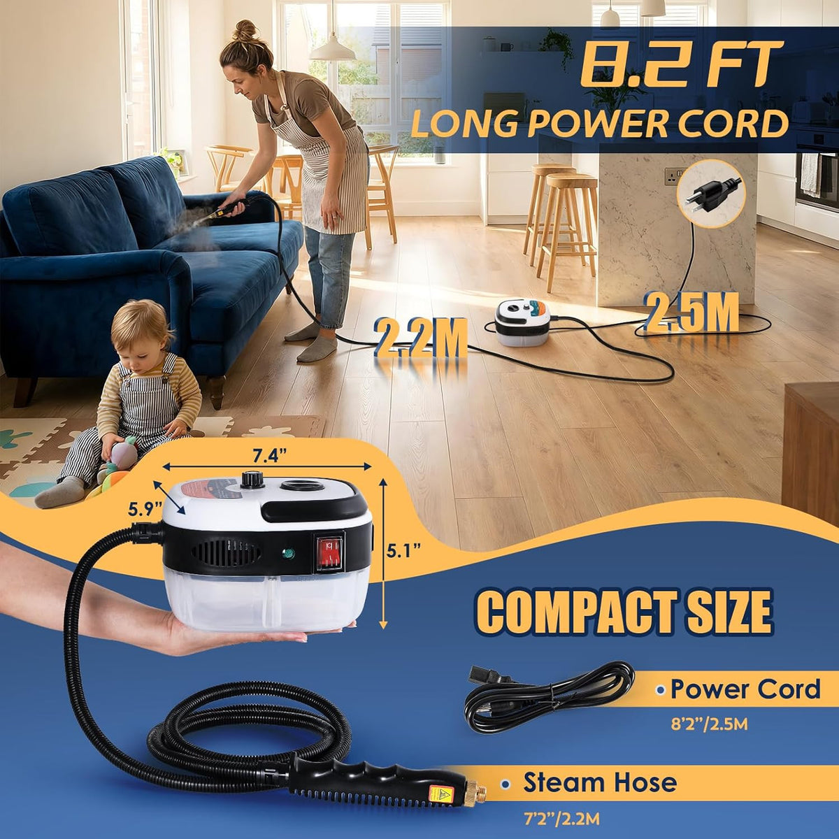 2500W Handheld Steam Cleaner — product photo 7 of 7