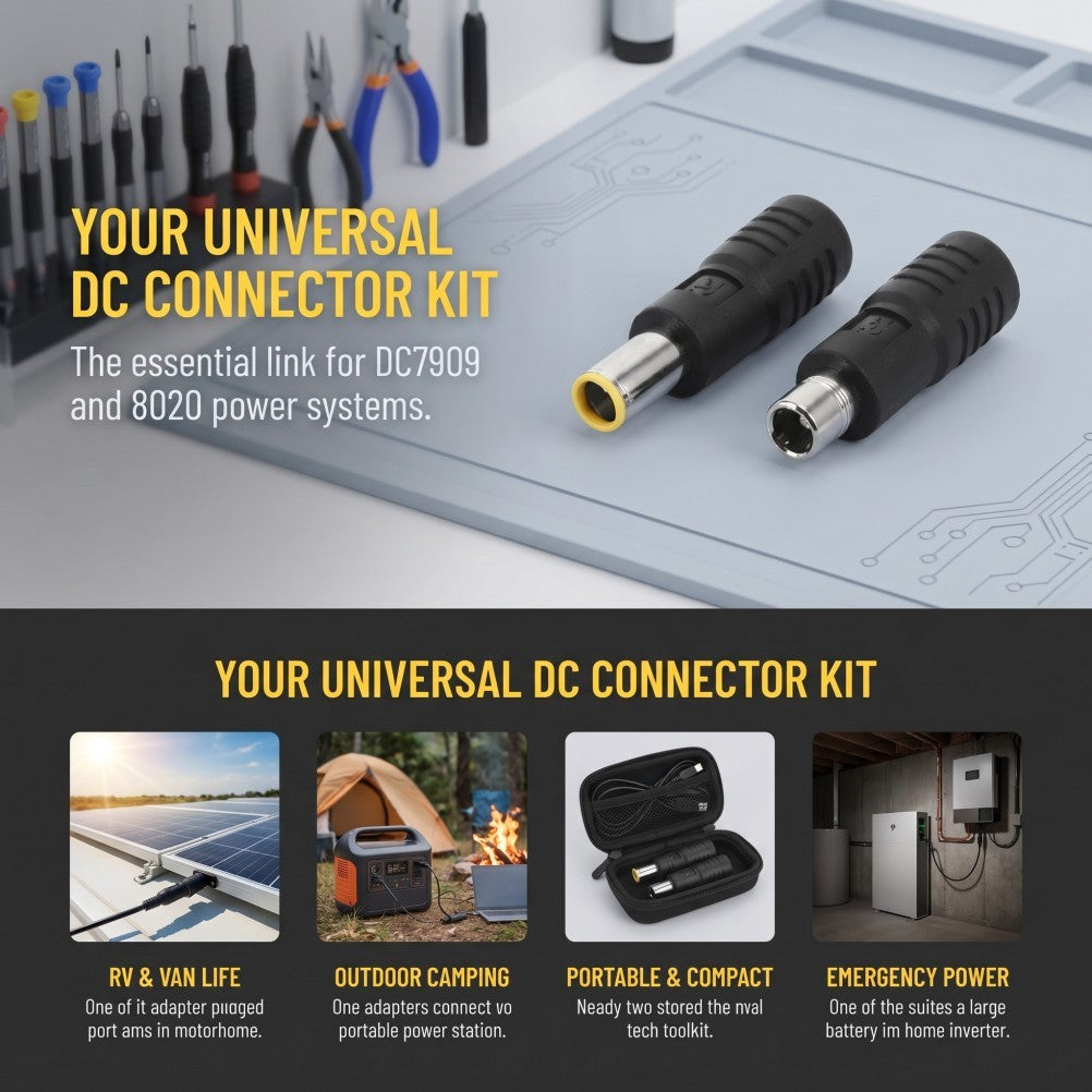 5 Count Solar Adapter Dc Extension for Portable — product photo 2 of 10