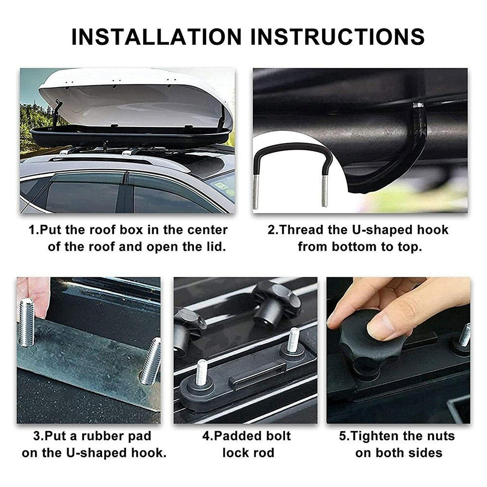 Roof Box U-Bolt Clips Roof Rack U-Brackets Luggage — product photo 8 of 9