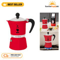 AINBOW 3-Cup Red Moka Pot Coffee Maker Portable — main product photo