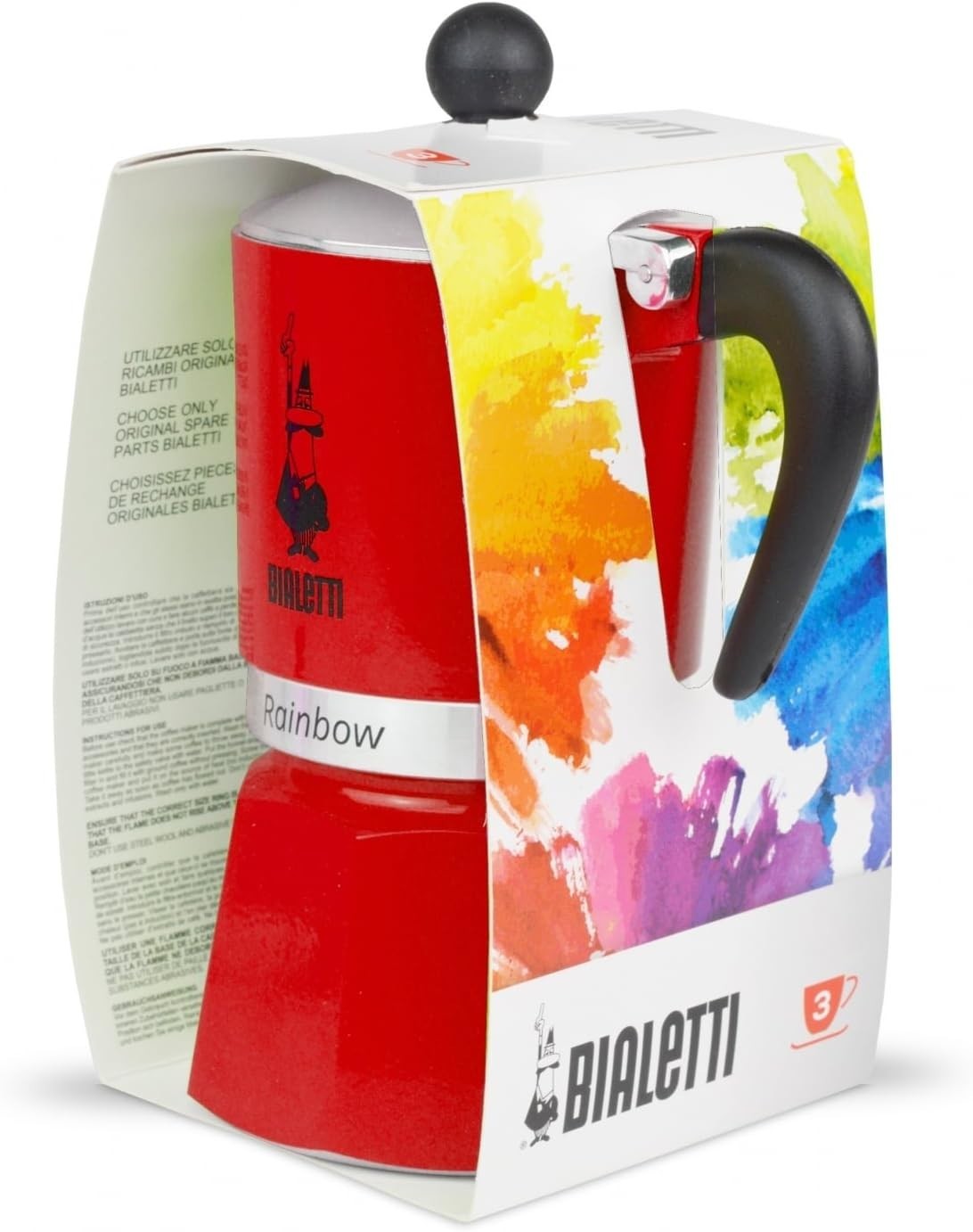 AINBOW 3-Cup Red Moka Pot Coffee Maker Portable — product photo 6 of 7