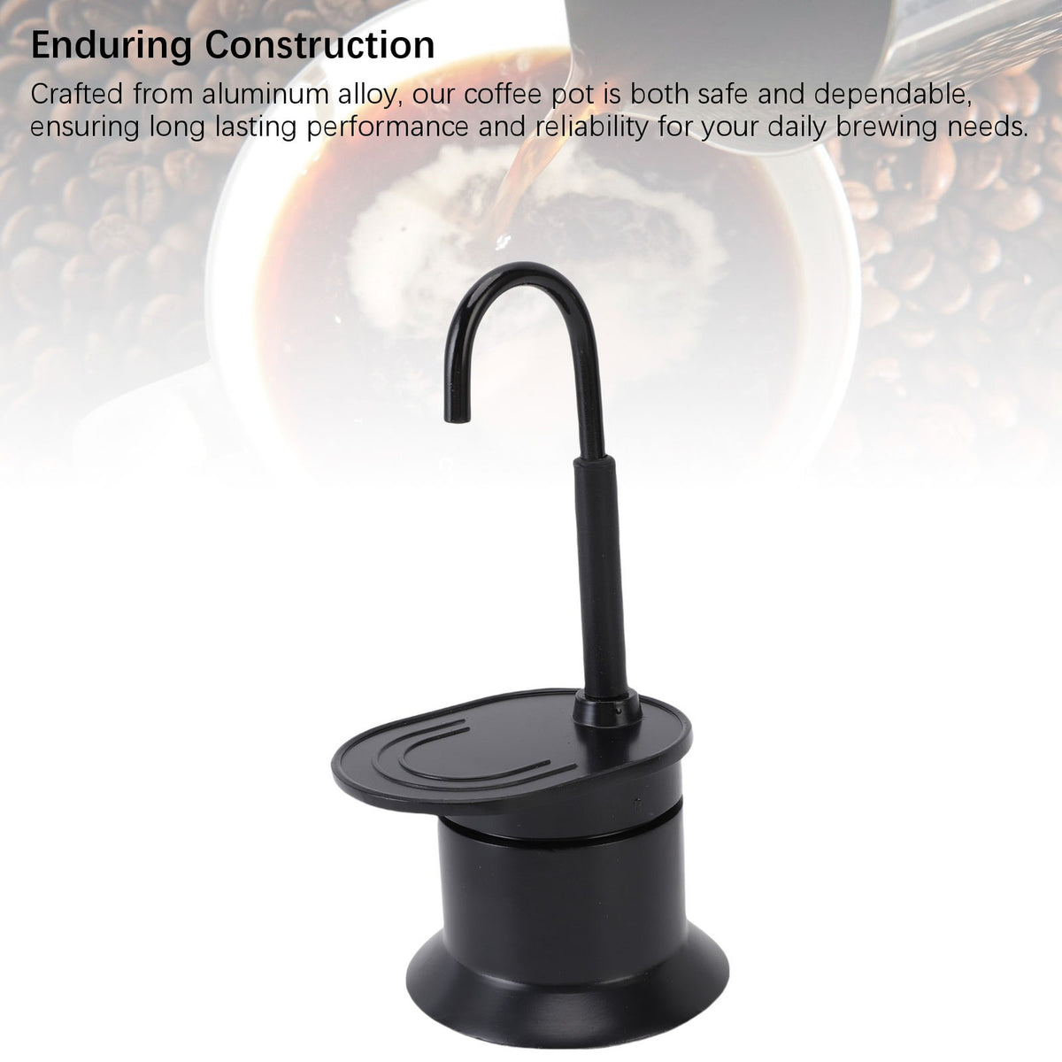Stovetop Coffee Maker Efficient Brewing Aluminum Alloy Portable — product photo 8 of 12