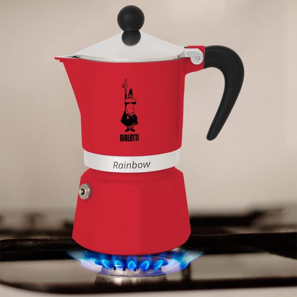 AINBOW 3-Cup Red Moka Pot Coffee Maker Portable — product photo 5 of 7