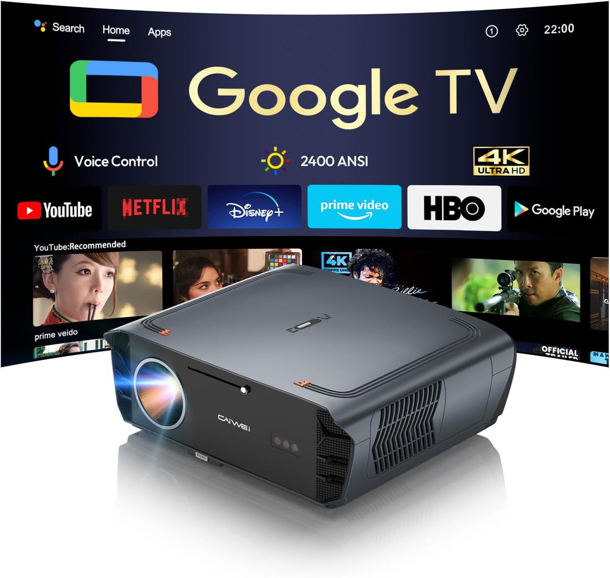 4K Google TV Projector