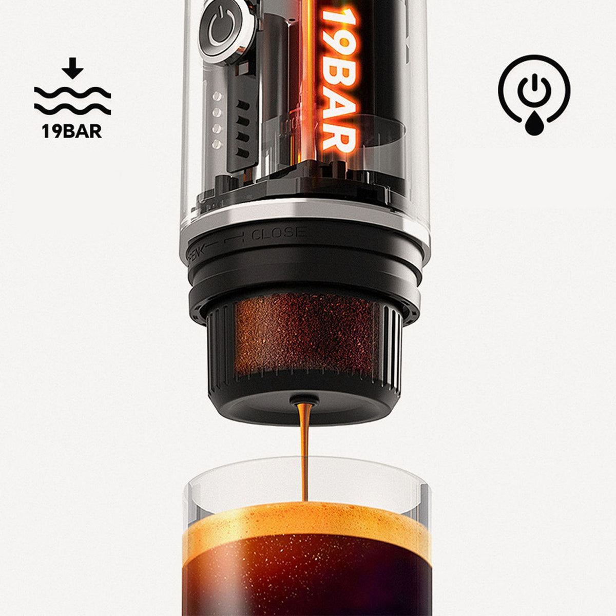 Portable Coffee Maker 19 Bar Pressure High Oil — product photo 6 of 12