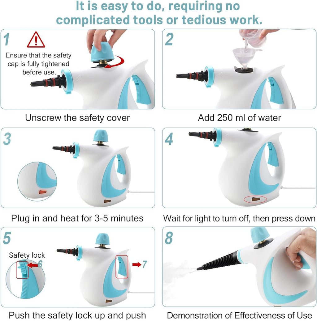 Handheld Steam Cleaner Portable — product photo 4 of 12