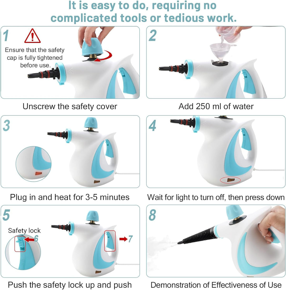 Handheld Steam Cleaner Portable — product photo 4 of 12