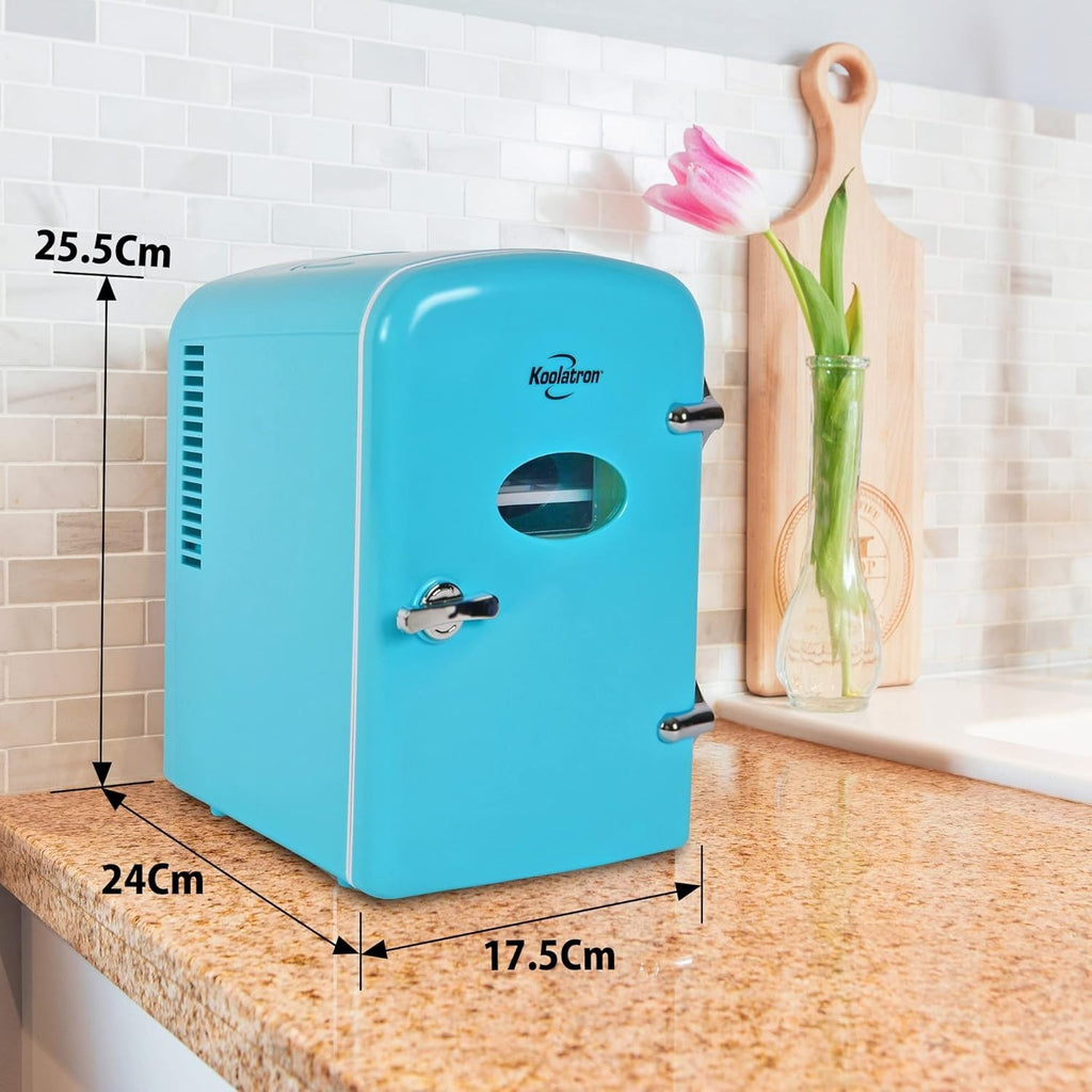 Retro 4L 6 Can Portable Mini Fridge Compact — product photo 5 of 8
