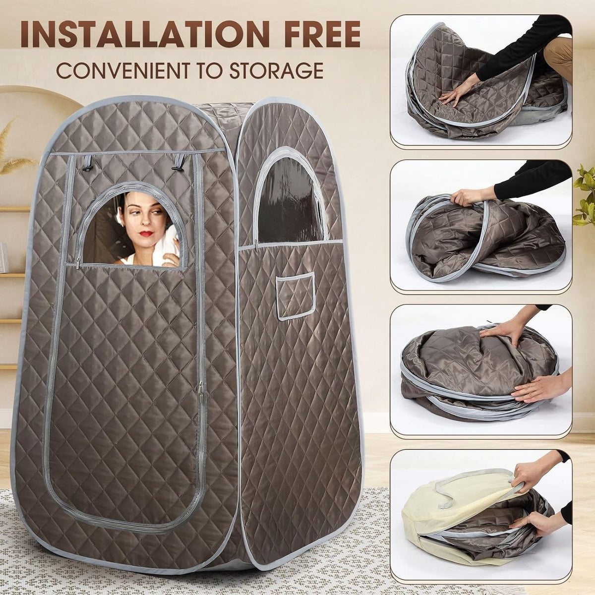 Portable Steam Sauna Tent with 1000w 3L Steam — product photo 7 of 9
