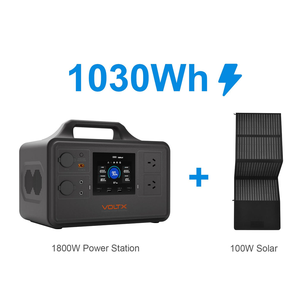 VoltX 1800W Power Station 1030Wh + 100W Solar — main product photo