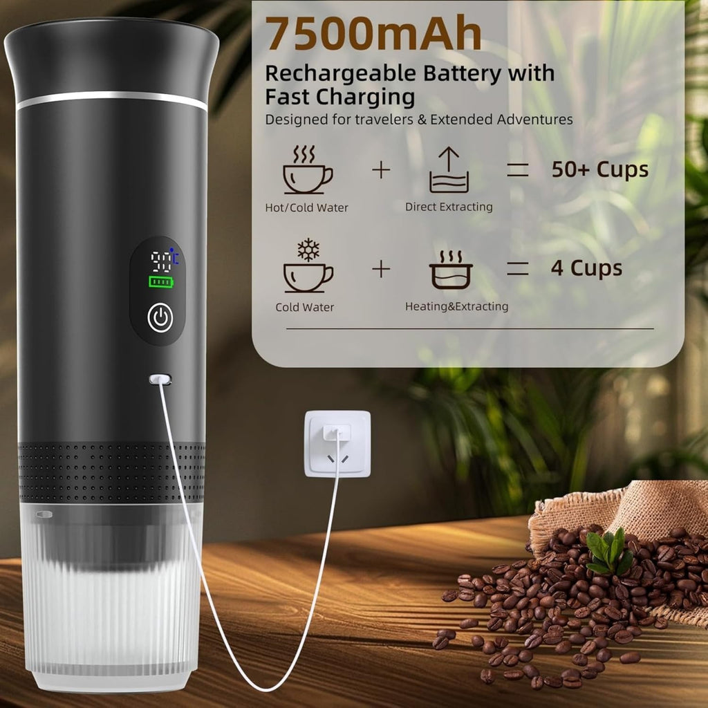 Portable Espresso Maker Electric & Rechargeable Coffee Machine — product photo 4 of 7