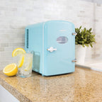 Retro 4L 6 Can Portable Mini Fridge Compact — product photo 2 of 8