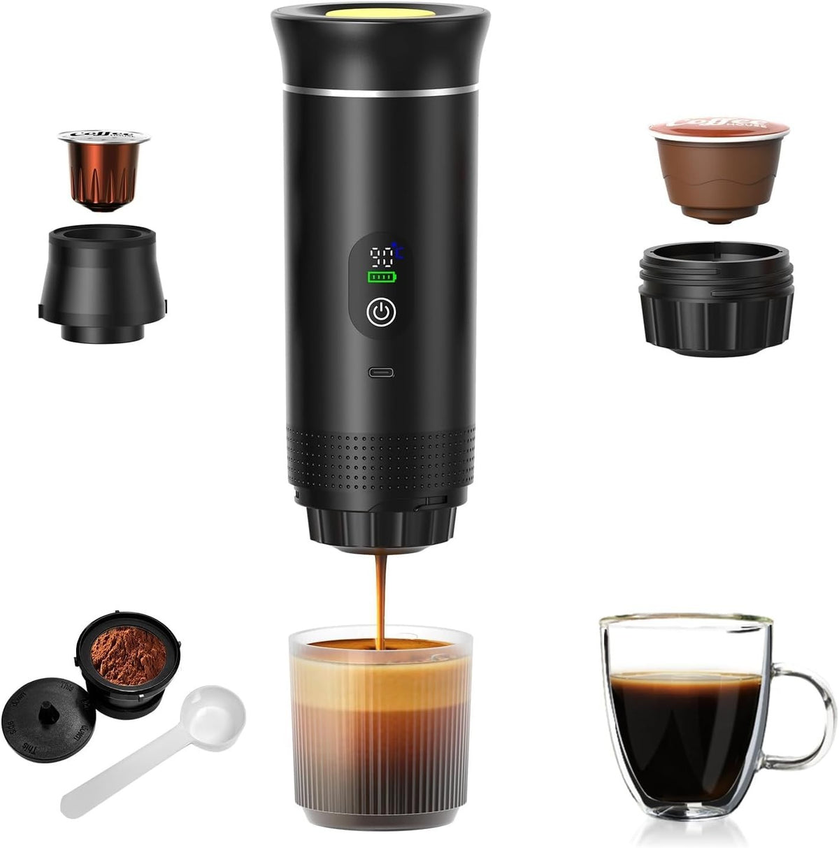 Portable Espresso Maker Electric & Rechargeable Coffee Machine — main product photo