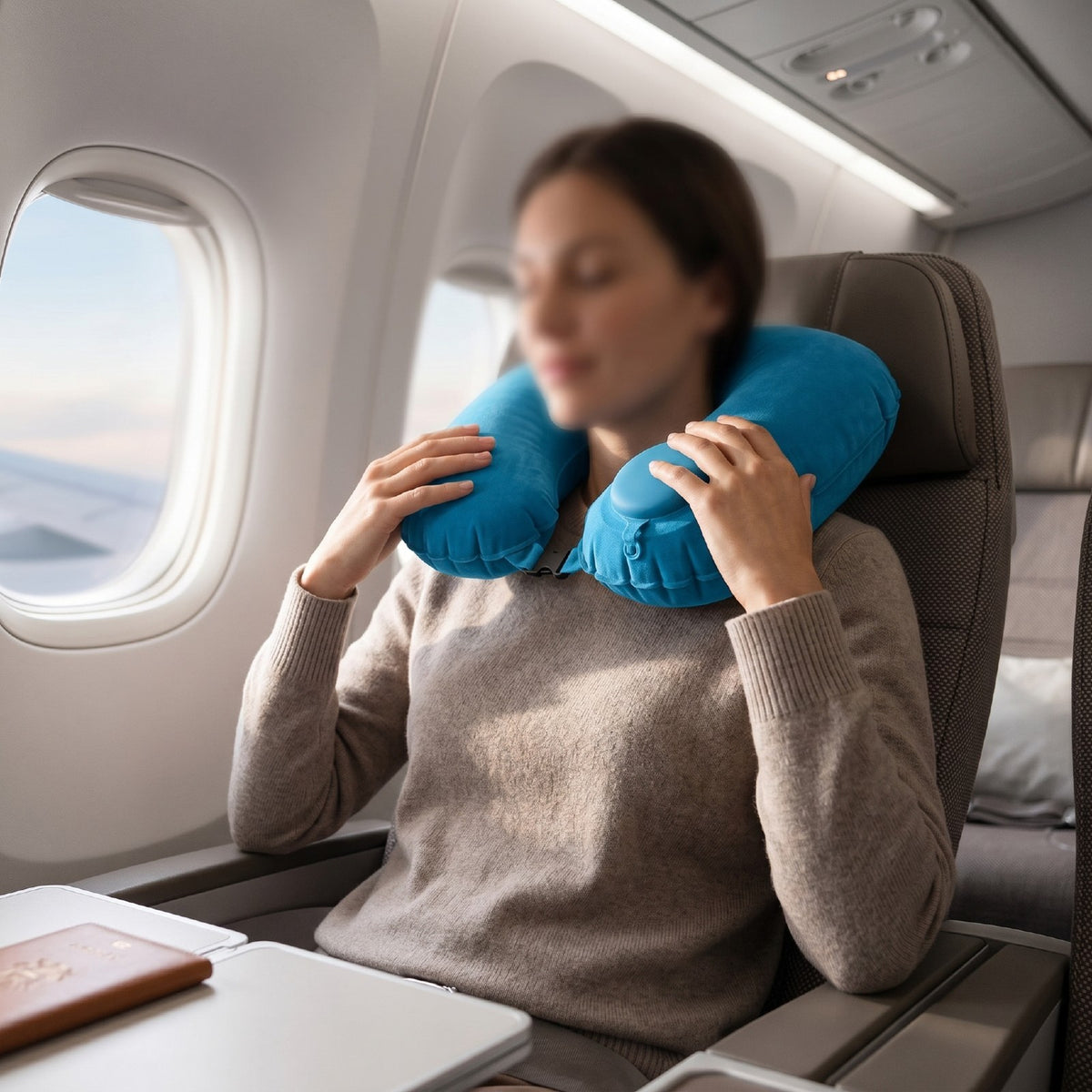 AU Inflatable Travel Neck Pillow Ergonomic Blow Up — product photo 2 of 12