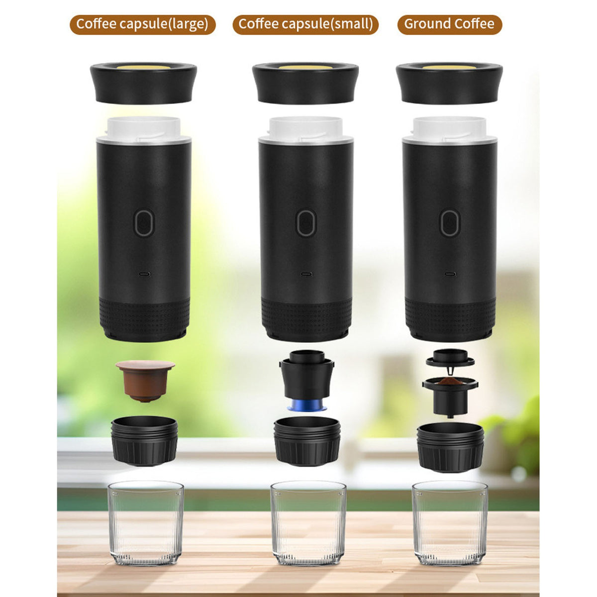 ** Portable Capsules Coffee Maker High Pressure Pump — product photo 6 of 12