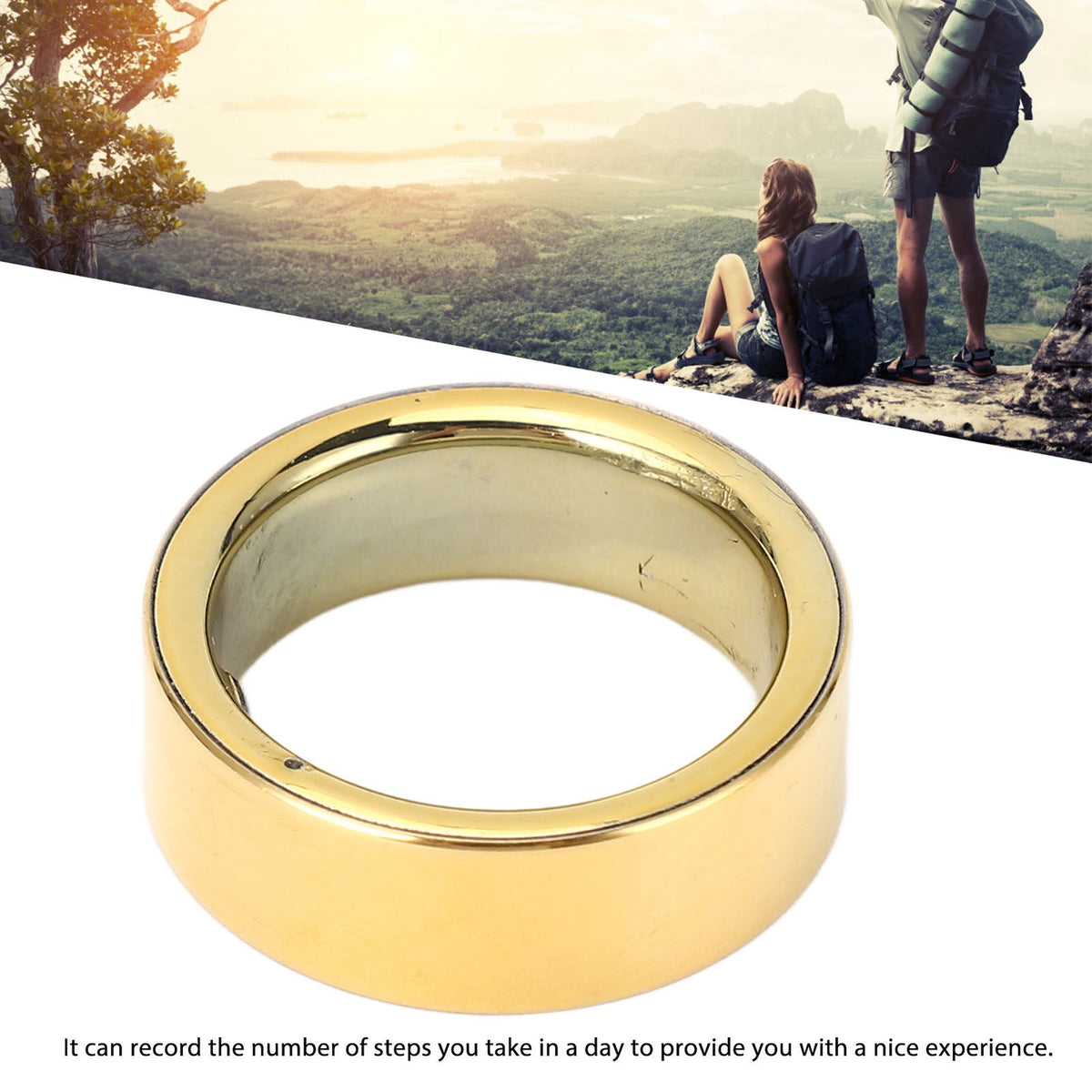 Smart Health Ring IPX8 Sleep Monitor Rechargeable Gold — product photo 7 of 12
