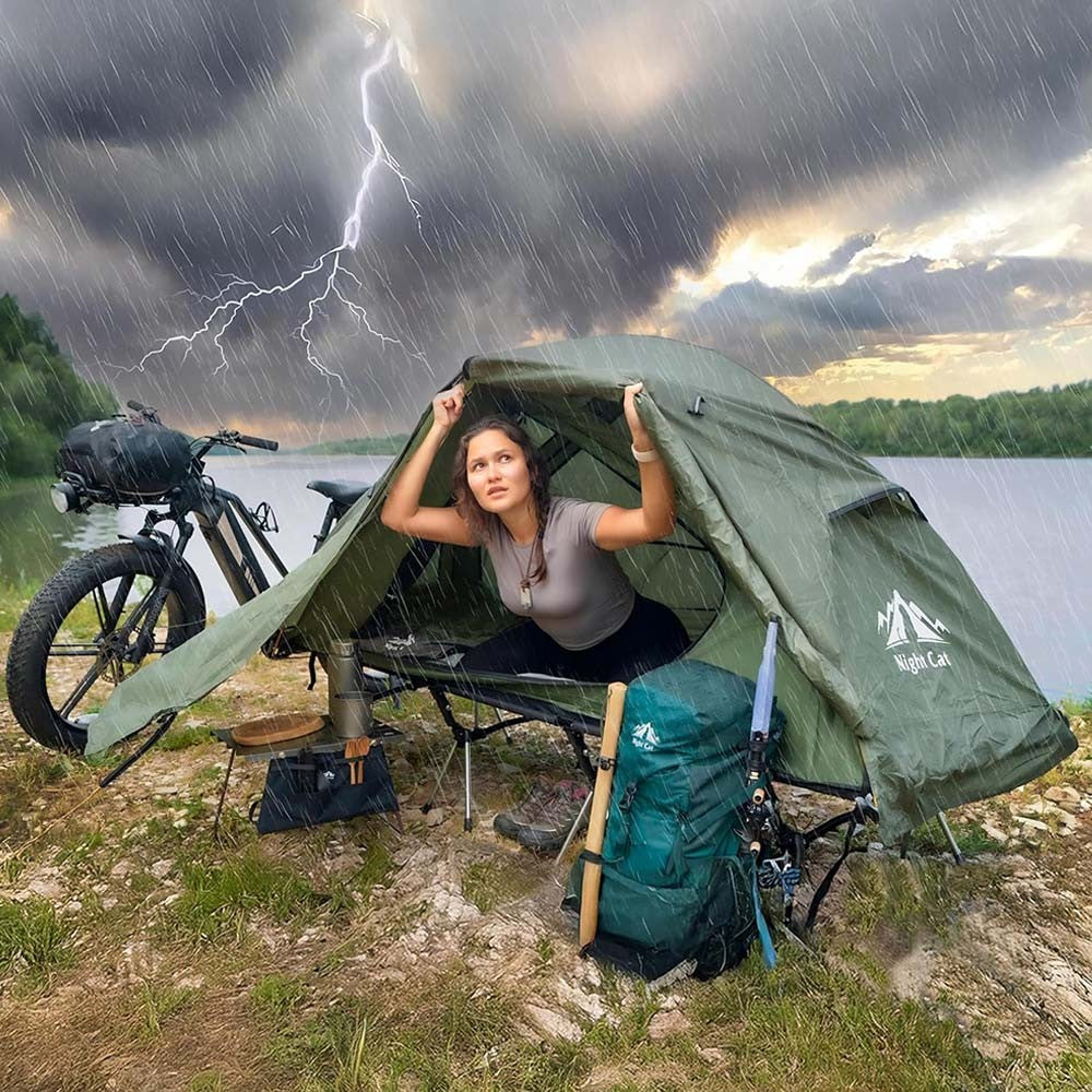 Spacious Off-Ground Camping Bed Cot Tent Combo with — product photo 3 of 5