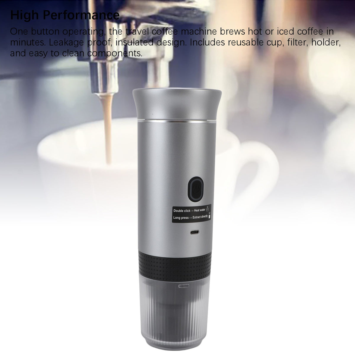 Portable Electric Coffee Maker Lightweight Automatic For Camping — product photo 3 of 8