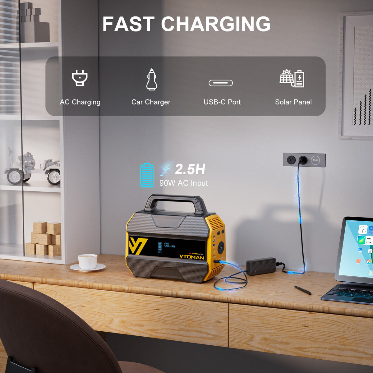 VTOMAN FlashSpeed 300 Portable Power Station Up to — product photo 4 of 9