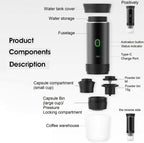 Wireless Electric Portable Espresso Coffee Machine Travel Camping — product photo 3 of 12