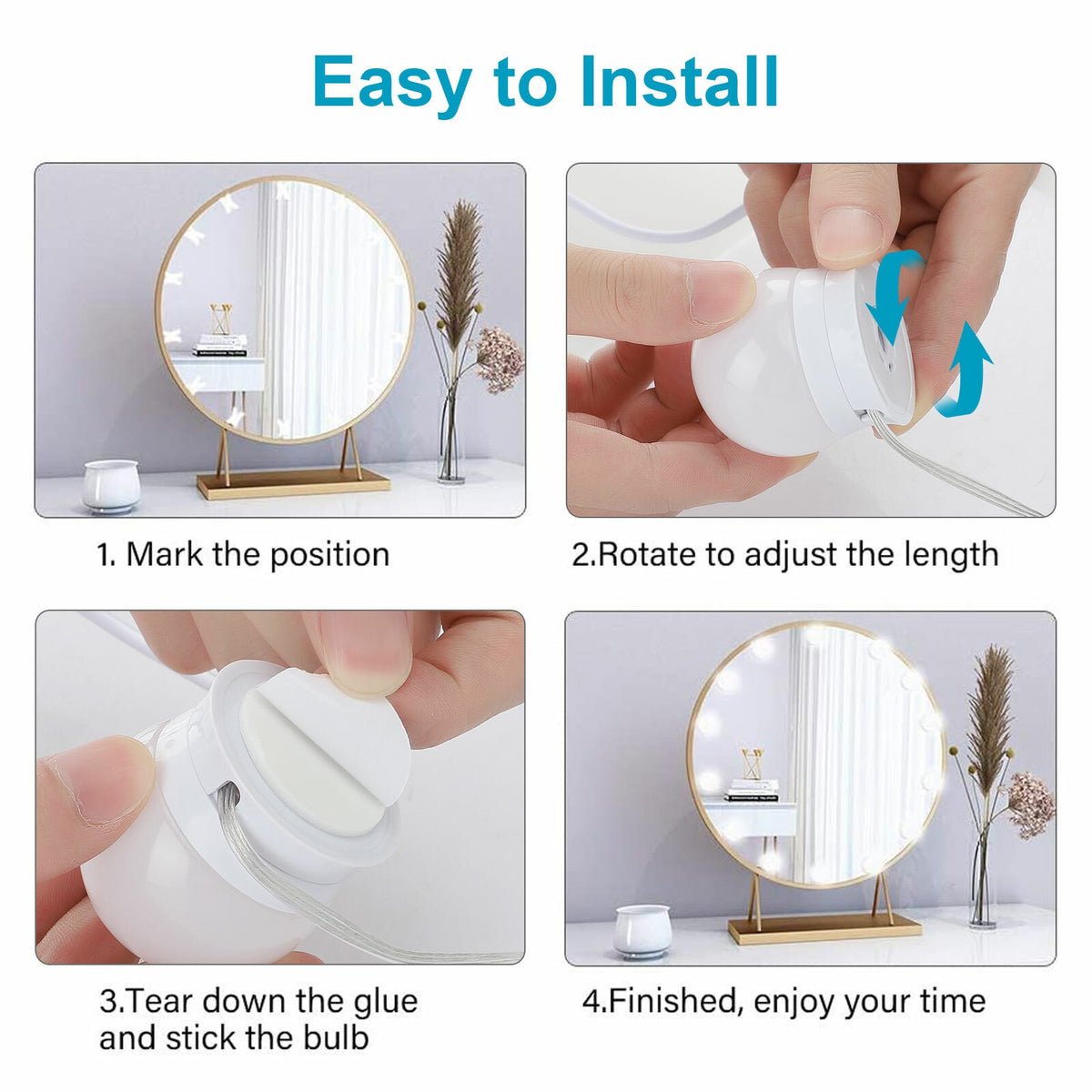 NEW 14PCS Make Up Mirror Lights Kit Bulbs — product photo 7 of 11