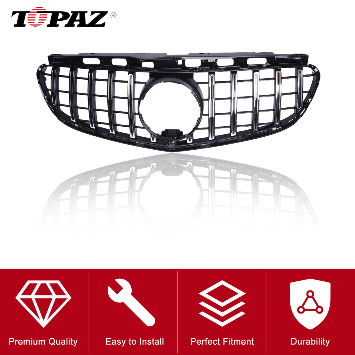Front Grille w/ Camera Kit for Mercedes E-CLASS — product photo 7 of 12