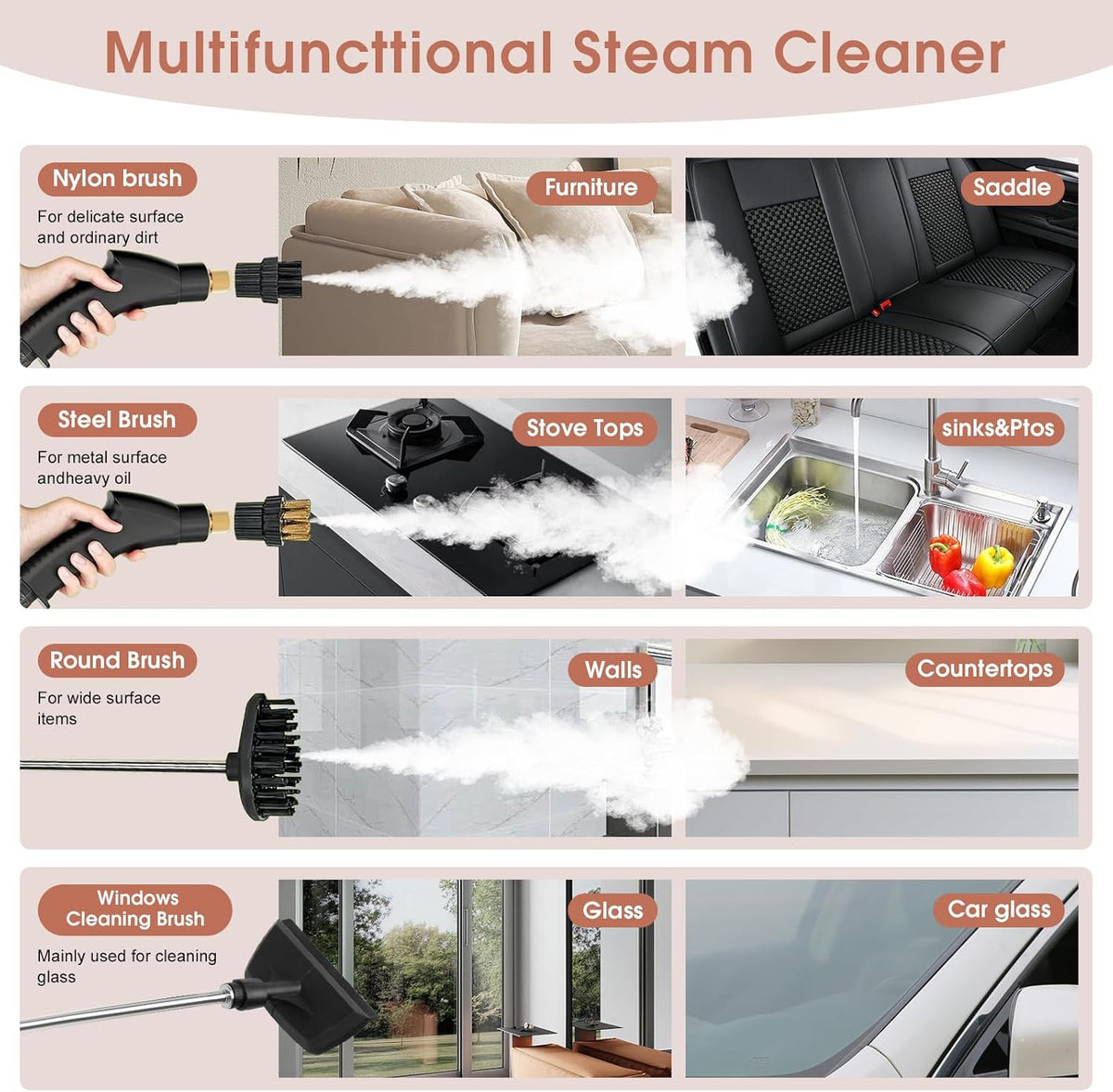 2500W Portable Steam Cleaner — product photo 2 of 12