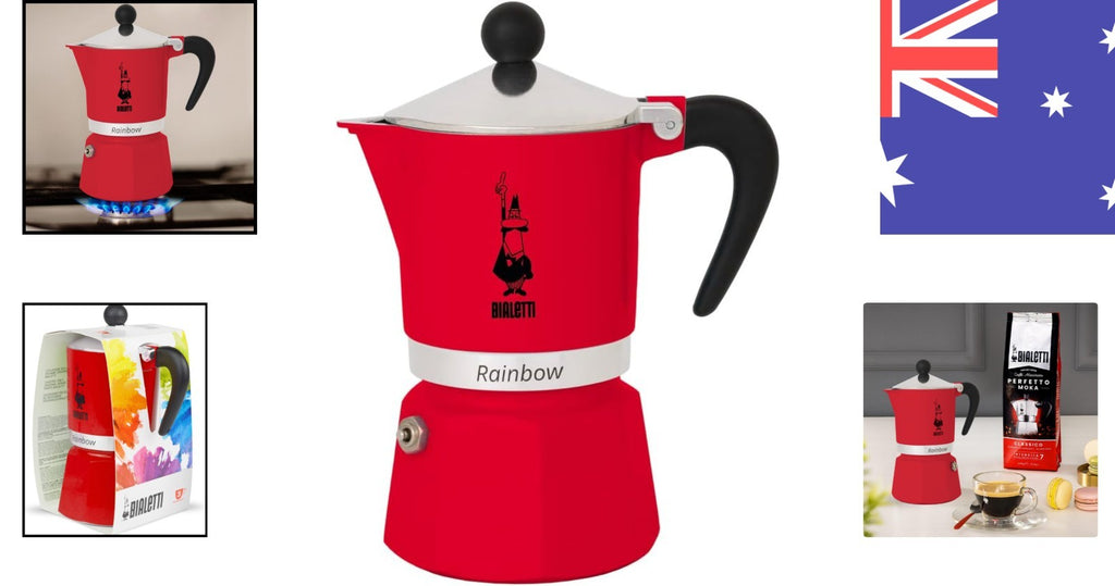 AINBOW 3-Cup Red Moka Pot Coffee Maker Portable — product photo 2 of 7