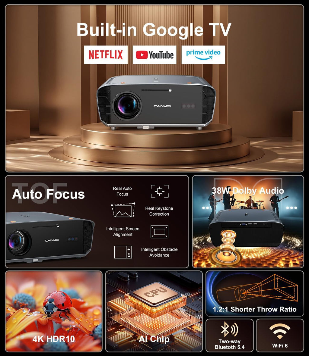 4K Google TV Projector