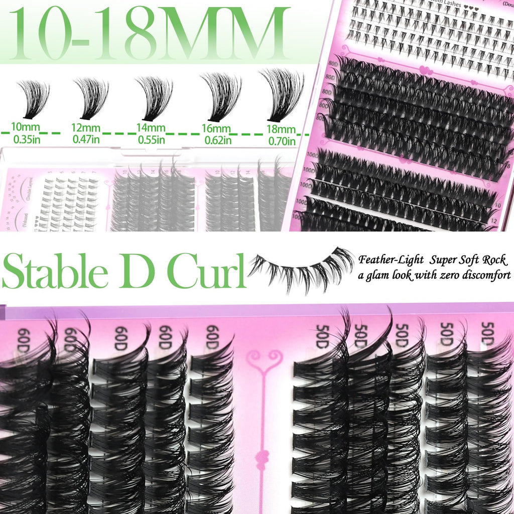 YIDUO 6 Box Mix Lashes Clusters Kit Gift — product photo 4 of 9