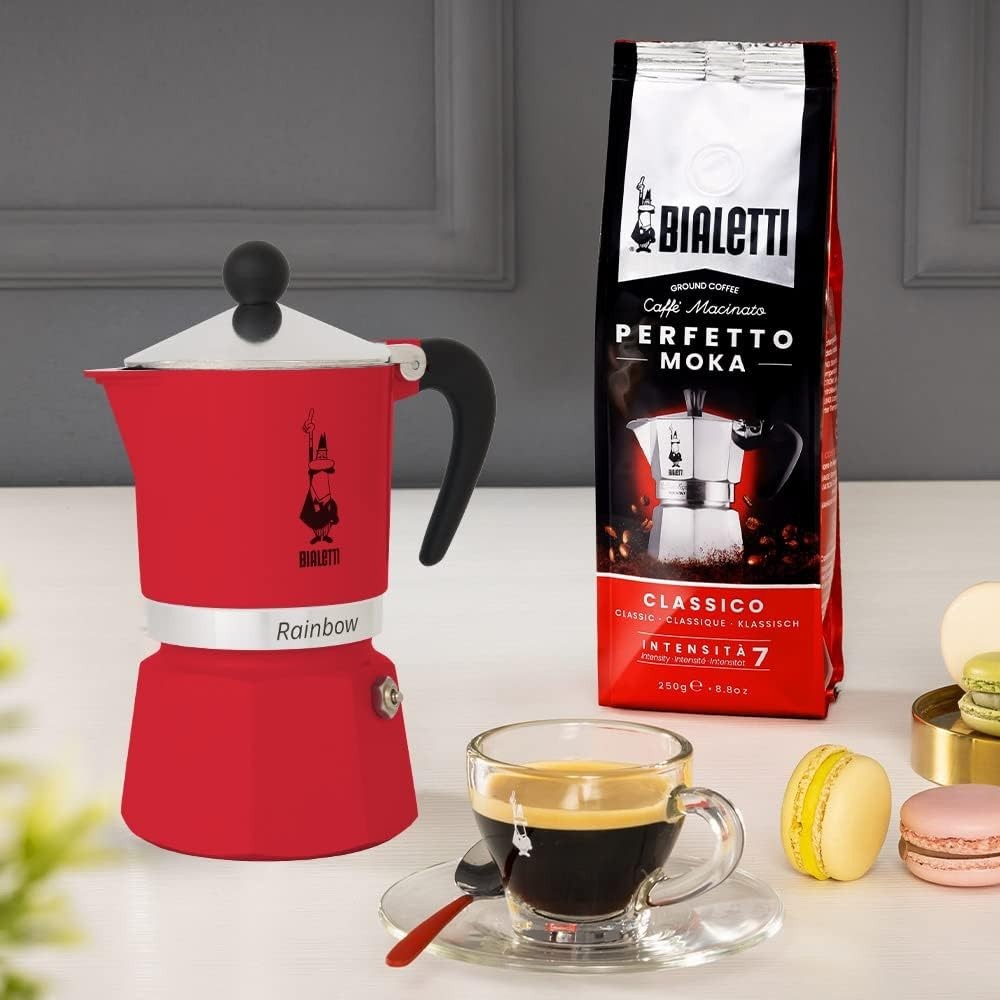 AINBOW 3-Cup Red Moka Pot Coffee Maker Portable — product photo 4 of 7