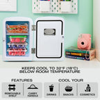 Retro 4L 6 Can Portable Mini Fridge Compact — product photo 8 of 8