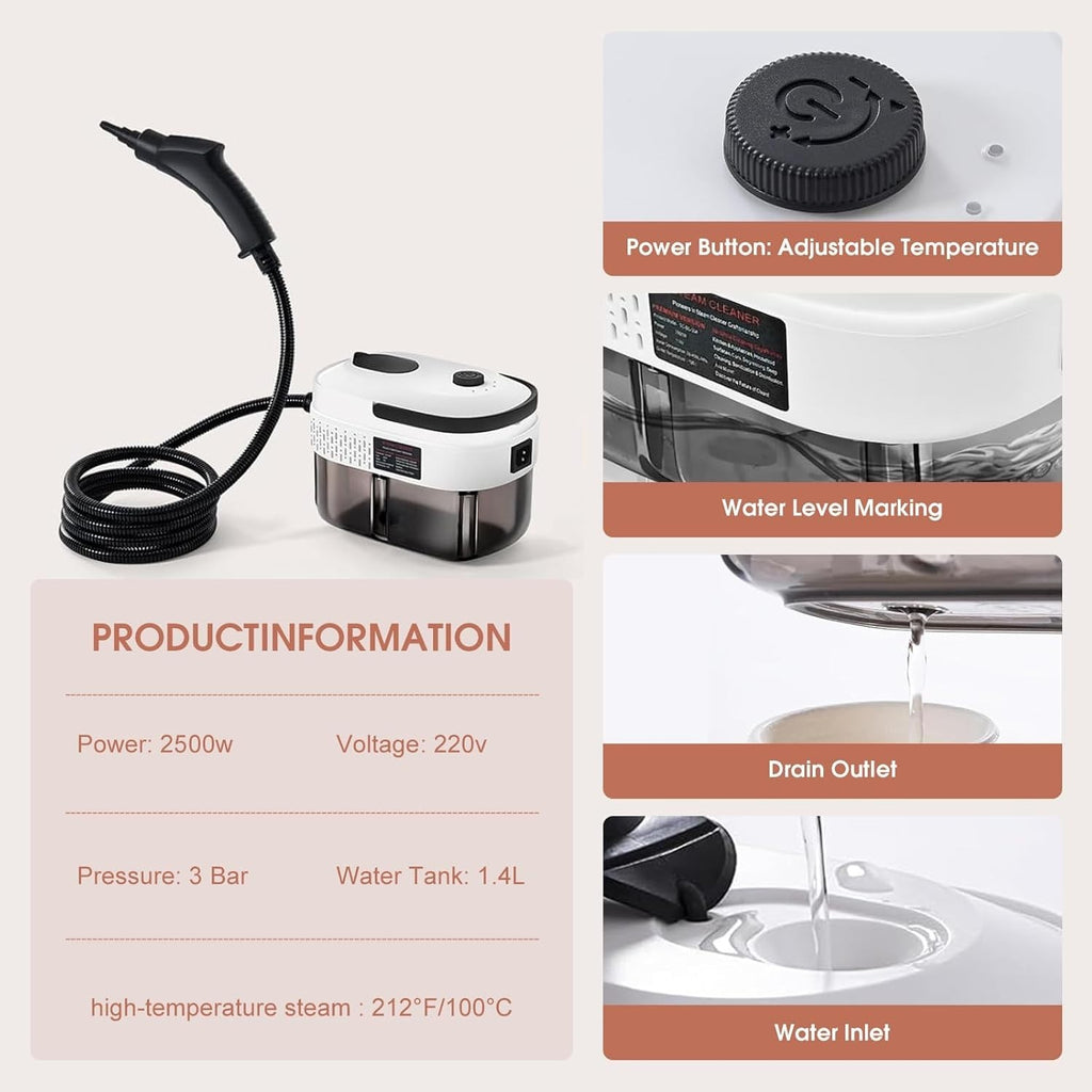 2500W Portable Steam Cleaner — product photo 4 of 7