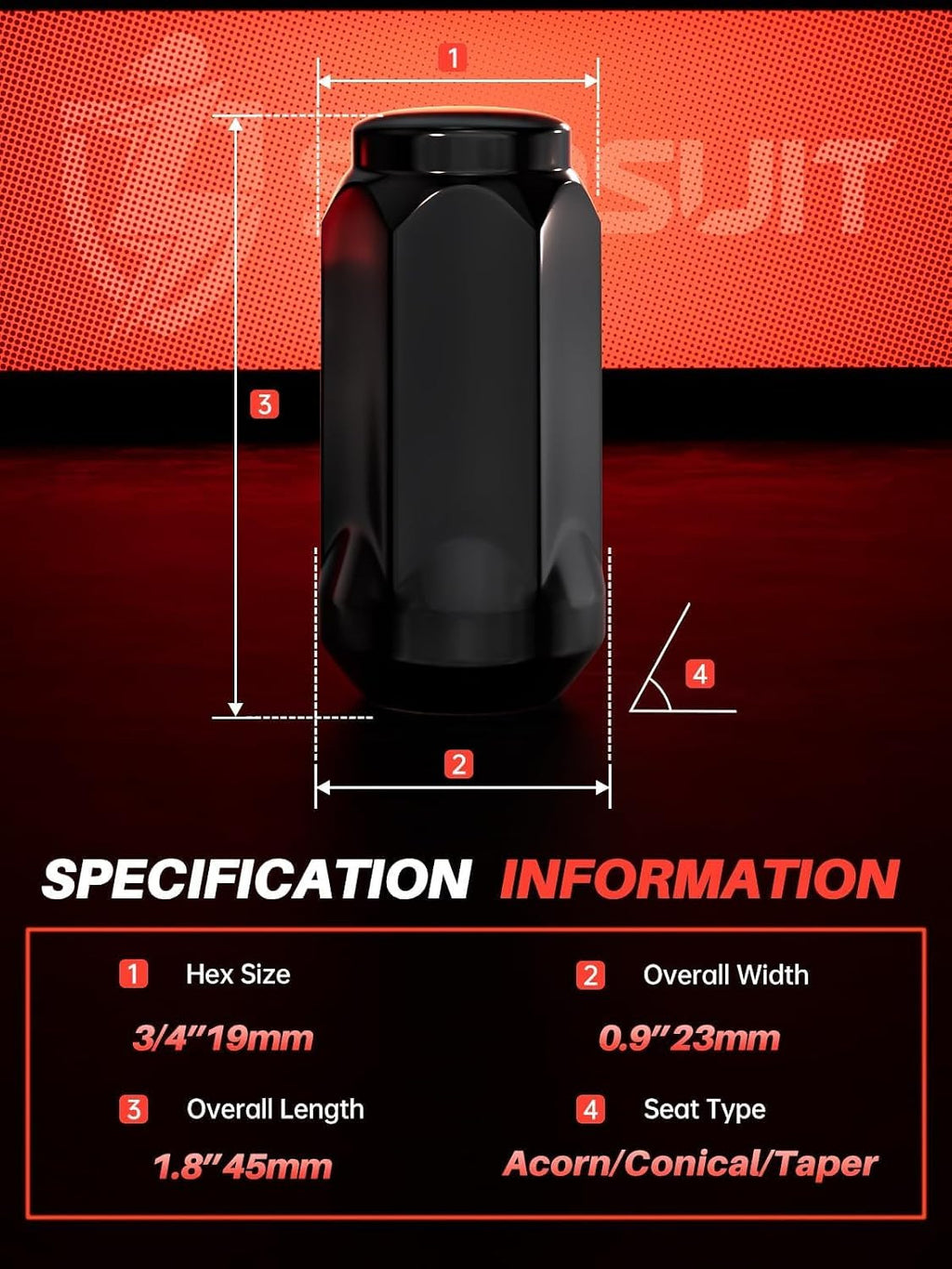 M14X1.5 Lug Nuts — product photo 2 of 11