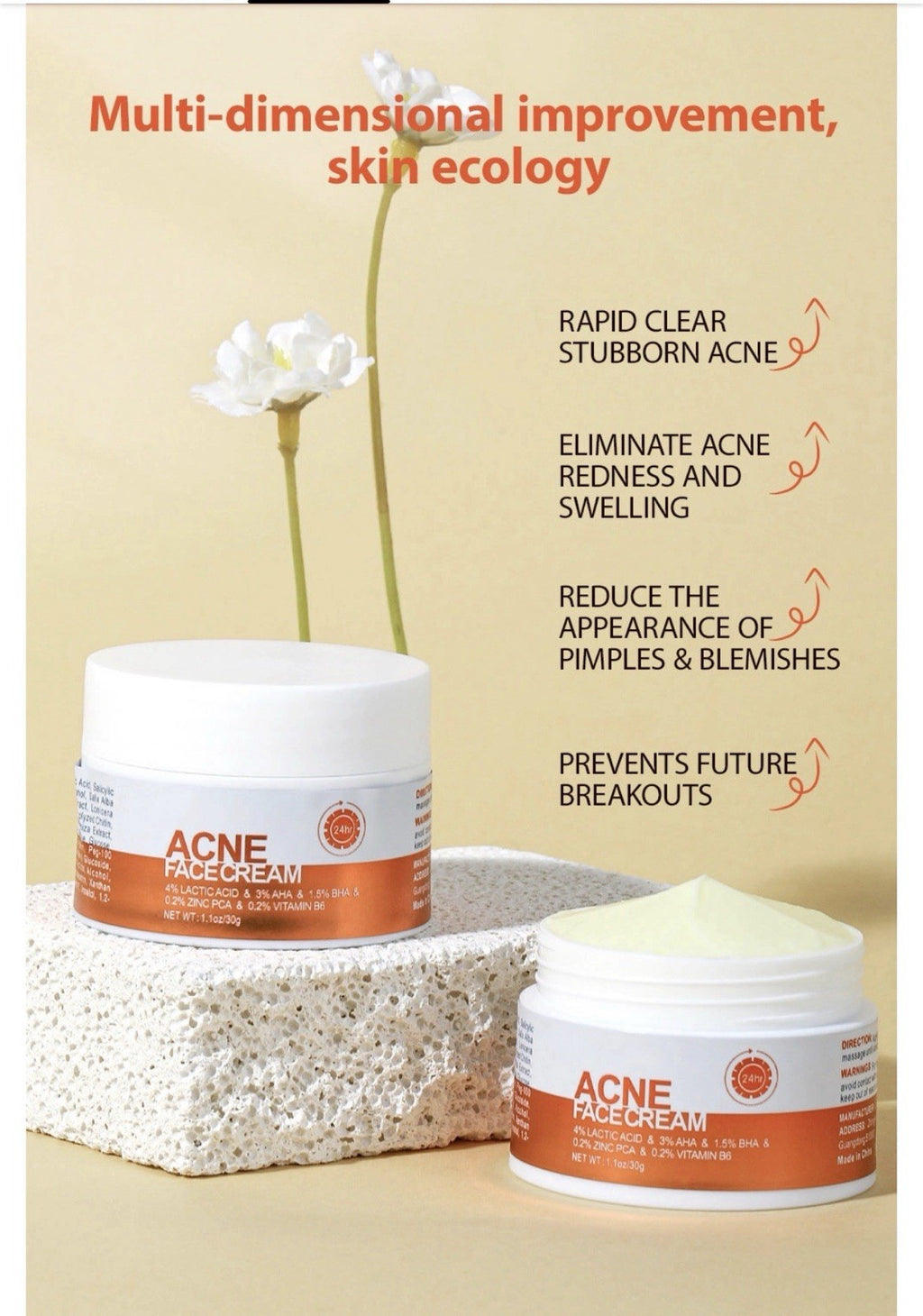 Acne Face Cream with Lactic Acid — product photo 9 of 9