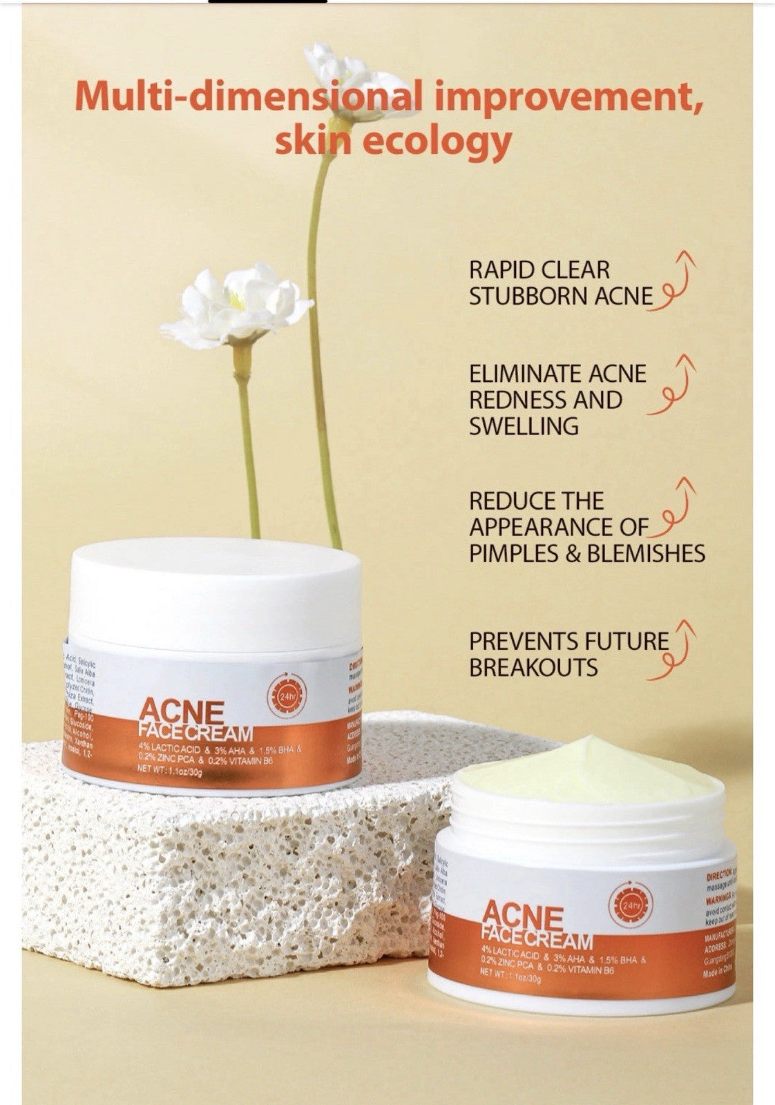 Acne Face Cream with Lactic Acid — product photo 9 of 9