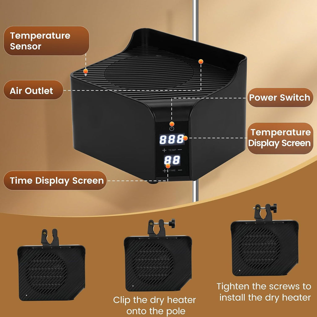 1500W Portable Dry Hot Air Heater for Sauna — product photo 6 of 12