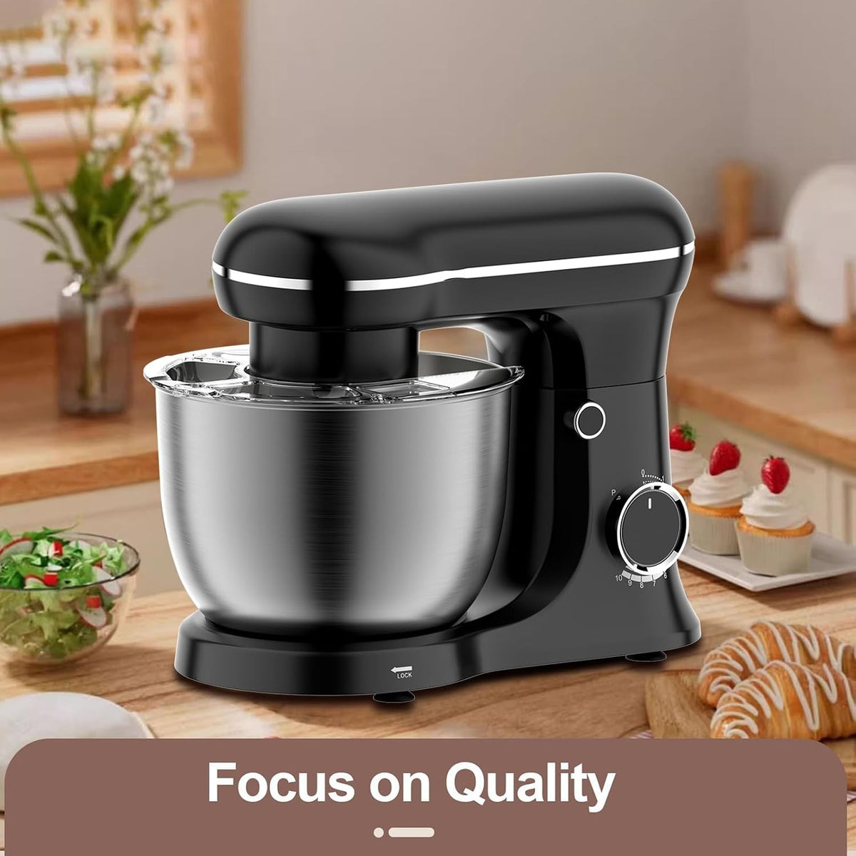 Stand Mixer 1500W 6L 10 Speeds & Tilt-Head