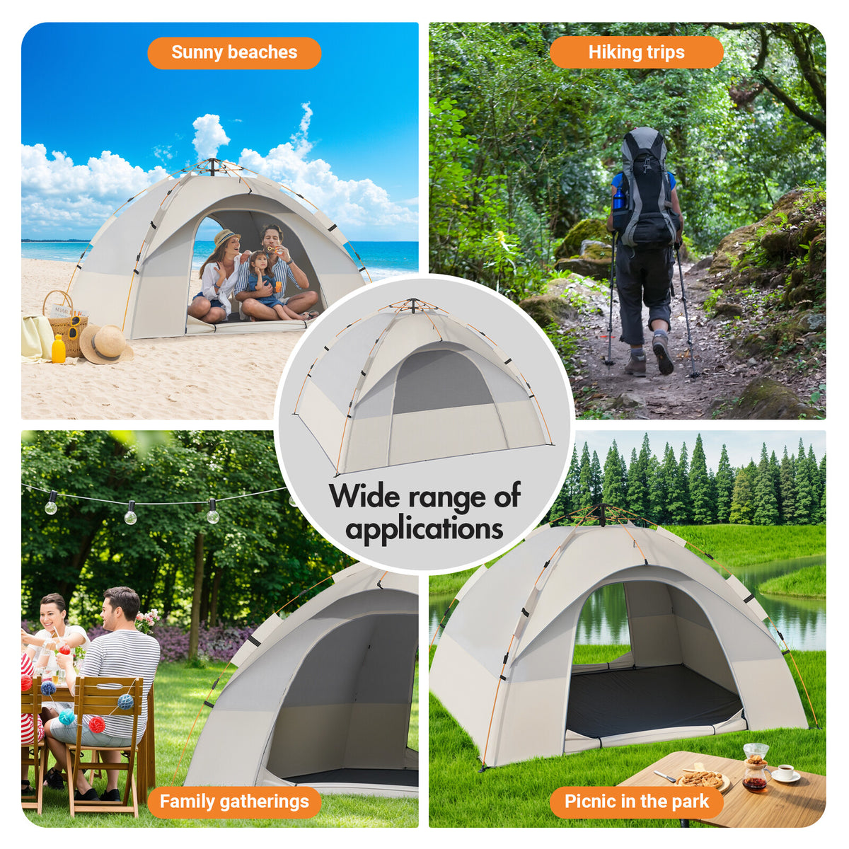 Camping Tent Pop Up 3 Person Family Hiking — product photo 8 of 12