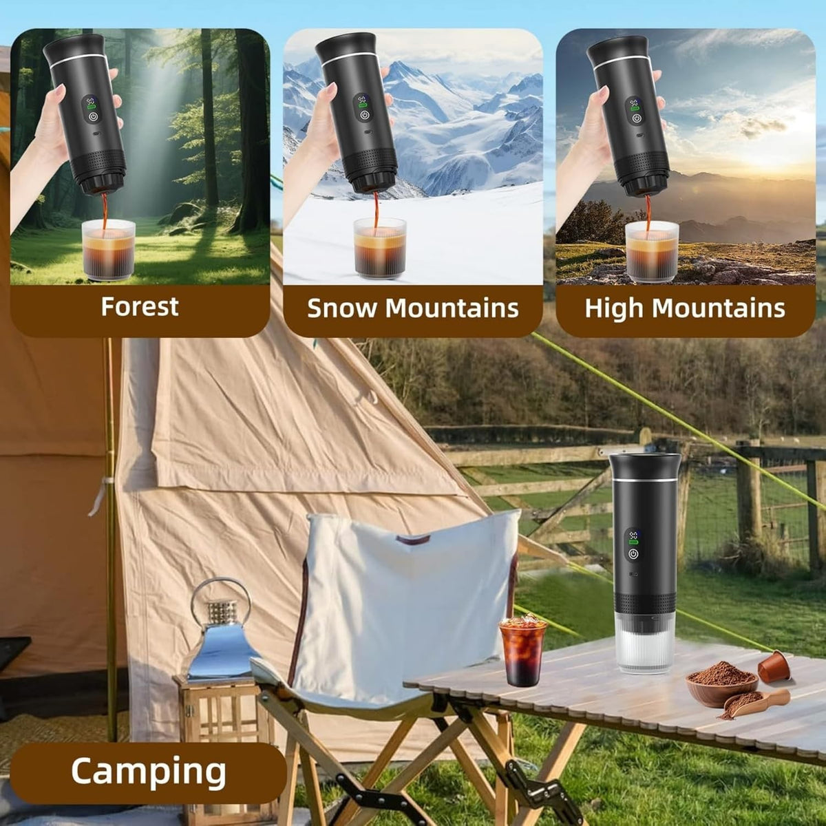 Portable Espresso Maker Electric & Rechargeable Coffee Machine — product photo 3 of 7